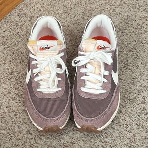 Nike Women's Plum and White Sneakers